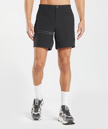Pánské Šortky Gymshark Retake Woven 7" Černé | CZ 2814HAP